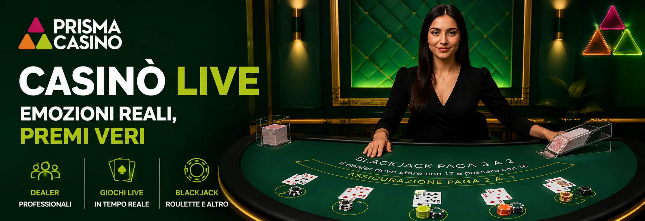 Tavoli dal vivo — Prisma Casino